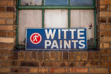 Load image into Gallery viewer, Witte Paints Vintage Tin Advertising Sign - Eagle&#39;s Eye Finds
