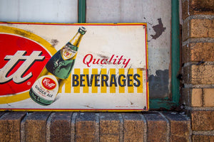 Cott Beverages Ginger Ale Tin Sign Vintage Soda Advertising Decor - Eagle's Eye Finds