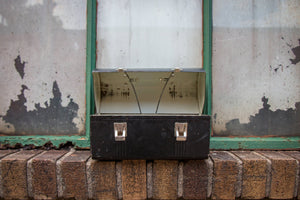 Black Metal Lunchbox Vintage Chic Decor - Eagle's Eye Finds