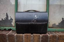 Load image into Gallery viewer, Black Metal Lunchbox Vintage Chic Decor - Eagle&#39;s Eye Finds
