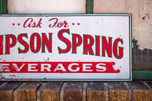 Load image into Gallery viewer, Simpson Spring Beverages Vintage Tin Advertising Sign - Eagle&#39;s Eye Finds
