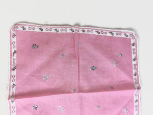 Pink Girl's Handkerchief Vintage Child's Hanky - Eagle's Eye Finds