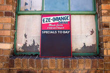 Load image into Gallery viewer, Eze-Orange Drink Vintage Embossed Chalkboard Tin Menu Sign - Eagle&#39;s Eye Finds
