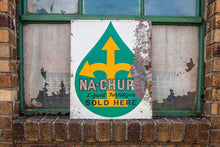 Load image into Gallery viewer, Nachurs Fertilizer Tin Sign Vintage Farm Decor - Eagle&#39;s Eye Finds

