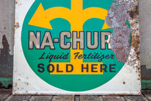 Load image into Gallery viewer, Nachurs Fertilizer Tin Sign Vintage Farm Decor - Eagle&#39;s Eye Finds
