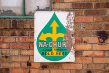 Load image into Gallery viewer, Nachurs Fertilizer Tin Sign Vintage Farm Decor - Eagle&#39;s Eye Finds
