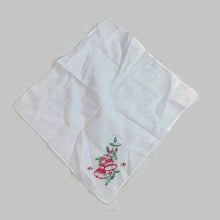 Load image into Gallery viewer, Holly and Bells Christmas Hanky Vintage Women&#39;s Handkerchief - Eagle&#39;s Eye Finds
