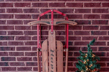 Load image into Gallery viewer, Happi Time Wooden Runner Sled Vintage Christmas Display Decor - Eagle&#39;s Eye Finds

