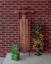 Load image into Gallery viewer, Happi Time Wooden Runner Sled Vintage Christmas Display Decor - Eagle&#39;s Eye Finds
