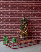 Load image into Gallery viewer, Happi Time Wooden Runner Sled Vintage Christmas Display Decor - Eagle&#39;s Eye Finds
