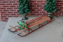 Load image into Gallery viewer, American Clipper Wood Sled Vintage Gladding Sled Christmas Decor - Eagle&#39;s Eye Finds
