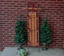 Load image into Gallery viewer, American Clipper Wood Sled Vintage Gladding Sled Christmas Decor - Eagle&#39;s Eye Finds

