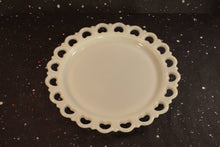 Load image into Gallery viewer, Milk Glass Lace Edge Plate Vintage Serving Plate - Eagle&#39;s Eye Finds
