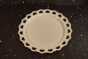 Milk Glass Lace Edge Plate Vintage Serving Plate - Eagle's Eye Finds