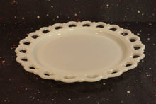 Load image into Gallery viewer, Milk Glass Lace Edge Plate Vintage Serving Plate - Eagle&#39;s Eye Finds
