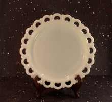 Load image into Gallery viewer, Milk Glass Lace Edge Plate Vintage Serving Plate - Eagle&#39;s Eye Finds
