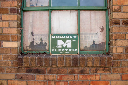 Moloney Electric St. Louis Porcelain Enamel Sign Vintage Wall Decor - Eagle's Eye Finds