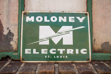Load image into Gallery viewer, Moloney Electric St. Louis Porcelain Enamel Sign Vintage Wall Decor - Eagle&#39;s Eye Finds
