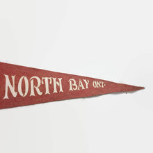 Load image into Gallery viewer, North Bay Ontario Native American Felt Pennant Vintage Wall Decor - Eagle&#39;s Eye Finds
