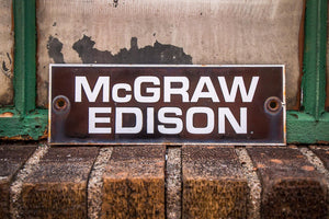 McGraw Edison Porcelain Sign Vintage Wall Decor - Eagle's Eye Finds