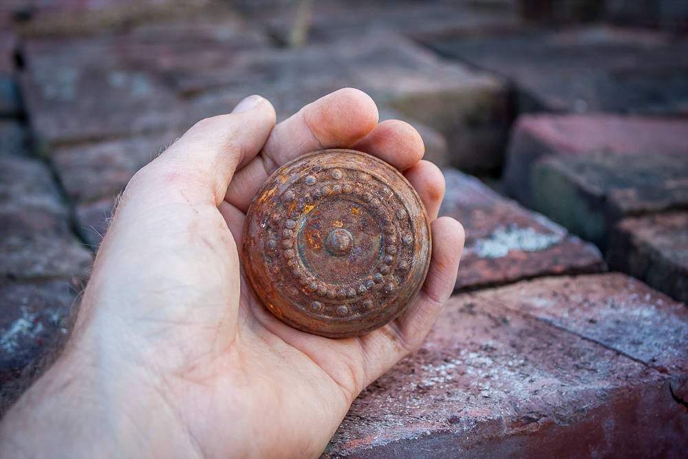 Ornate Metal Doorknob Vintage Industrial Salvage - Eagle's Eye Finds