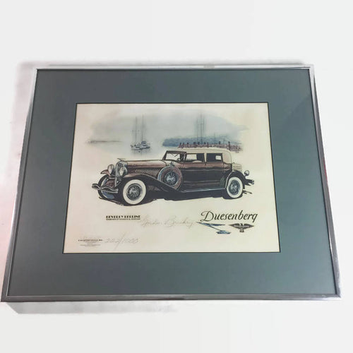 Model J Beverly Berline Duesenberg Print by Gordon Buehrig Limited Edition Vintage Car Decor - Eagle's Eye Finds