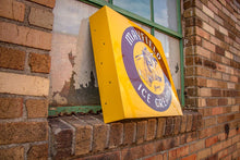 Load image into Gallery viewer, Mayfield Ice Cream Yellow Dairy Flange Sign Vintage Kitchen Decor - Eagle&#39;s Eye Finds
