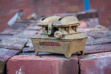 Load image into Gallery viewer, Pacific Sad Iron Heater Vintage Gold Home Decor - Eagle&#39;s Eye Finds
