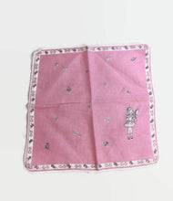 Load image into Gallery viewer, Pink Girl&#39;s Handkerchief Vintage Child&#39;s Hanky - Eagle&#39;s Eye Finds
