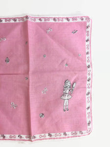 Pink Girl's Handkerchief Vintage Child's Hanky - Eagle's Eye Finds