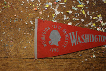 Load image into Gallery viewer, Washington State University  Felt Pennant Vintage College Decor - Eagle&#39;s Eye Finds
