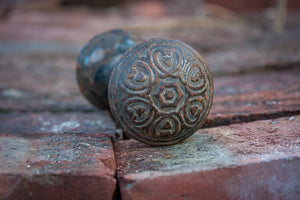 Ornate Doorknob Set Vintage Home Hardware - Eagle's Eye Finds