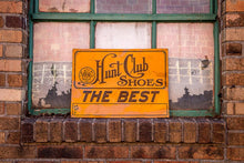 Load image into Gallery viewer, Hunt Club Shoe Vintage Tin Advertising Sign Wall Decor - Eagle&#39;s Eye Finds
