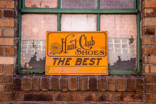 Hunt Club Shoe Vintage Tin Advertising Sign Wall Decor - Eagle's Eye Finds