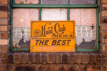 Load image into Gallery viewer, Hunt Club Shoe Vintage Tin Advertising Sign Wall Decor - Eagle&#39;s Eye Finds
