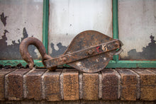 Load image into Gallery viewer, Rustic Metal Pulley Large Size Vintage Modern Industrial Decor - Eagle&#39;s Eye Finds
