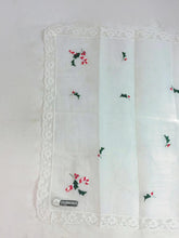 Load image into Gallery viewer, Candy Cane Christmas Hanky Vintage Women&#39;s Handkerchief - Eagle&#39;s Eye Finds
