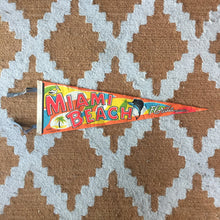 Load image into Gallery viewer, Miami Beach Colorful Retro Felt Pennant Vintage Wall Hanging Decor - Eagle&#39;s Eye Finds
