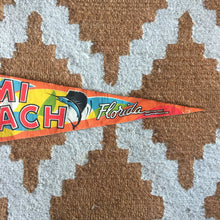 Load image into Gallery viewer, Miami Beach Colorful Retro Felt Pennant Vintage Wall Hanging Decor - Eagle&#39;s Eye Finds
