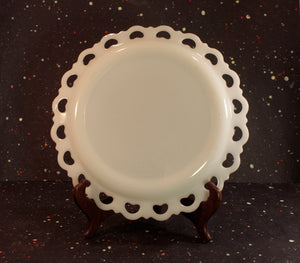 Milk Glass Lace Edge Plate Vintage Serving Plate - Eagle's Eye Finds
