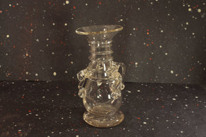 Clear Blown Glass Vase Vintage Handmade Decor - Eagle's Eye Finds