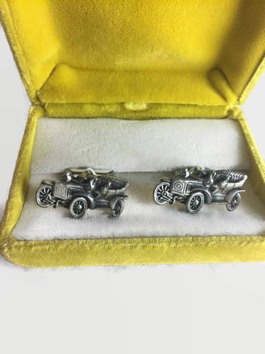 Fenwick and Sailor Buick Silver Cufflinks Vintage Car Accessories - Eagle's Eye Finds