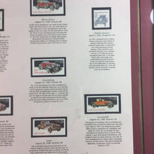 Load image into Gallery viewer, Antique Car Stamps Collection By Texas Stamps Vintage Framed Stamp Collection - Eagle&#39;s Eye Finds
