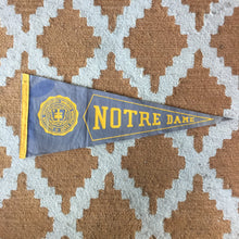 Load image into Gallery viewer, Notre Dame Felt Pennant Vintage College Wall Decor - Eagle&#39;s Eye Finds
