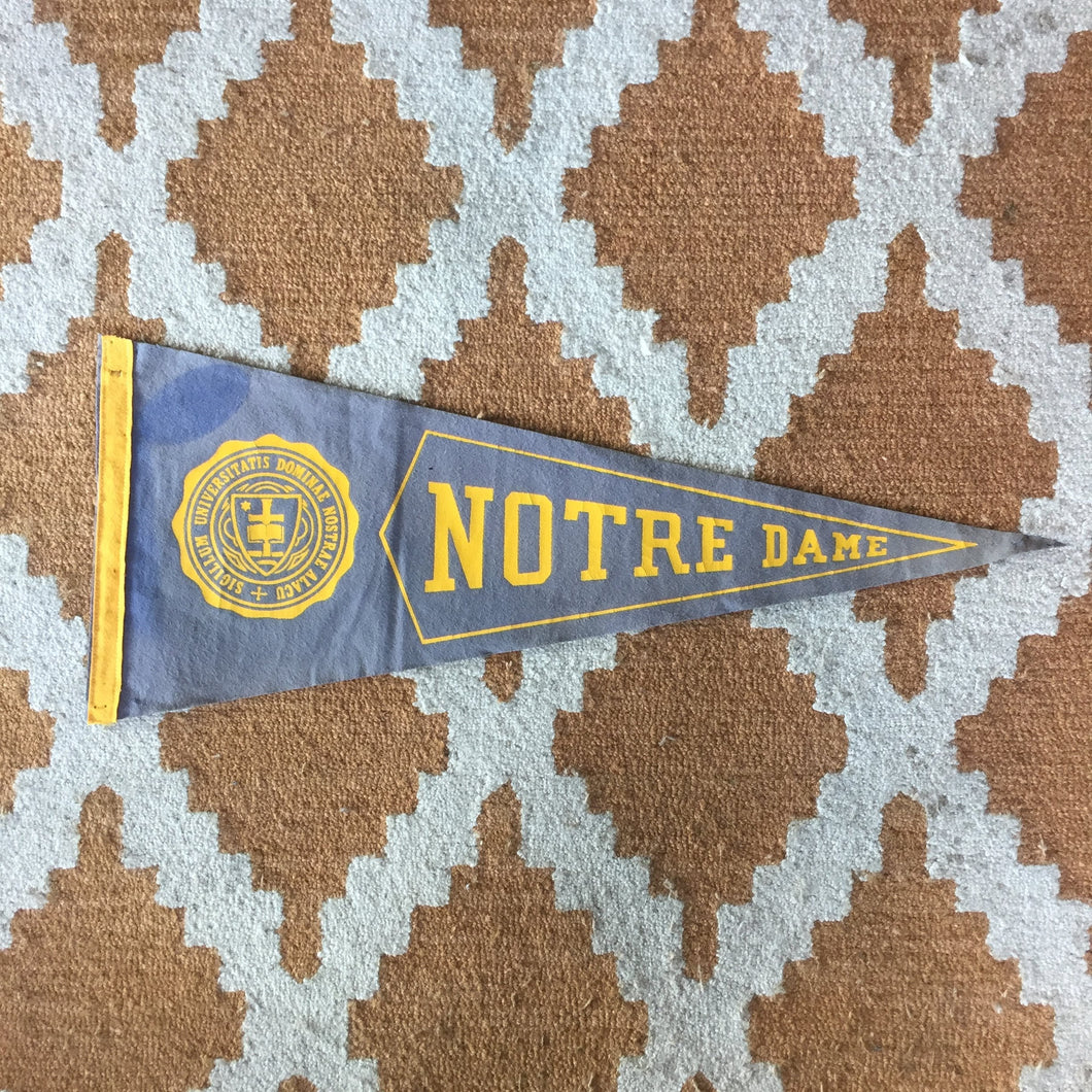 Notre Dame Felt Pennant Vintage College Wall Decor - Eagle's Eye Finds