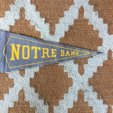 Load image into Gallery viewer, Notre Dame Felt Pennant Vintage College Wall Decor - Eagle&#39;s Eye Finds
