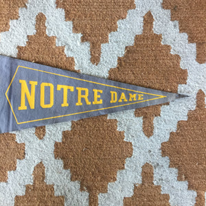 Notre Dame Felt Pennant Vintage College Wall Decor - Eagle's Eye Finds