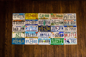 Fifty (50) State License Plate Run Unique Vintage Wall Decor - Eagle's Eye Finds