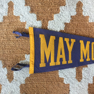 May Moore School Vintage Felt Pennant Wall Decor - Eagle's Eye Finds