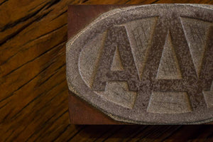 AAA Letterpress Block Vintage Triple A Automobile Decor - Eagle's Eye Finds